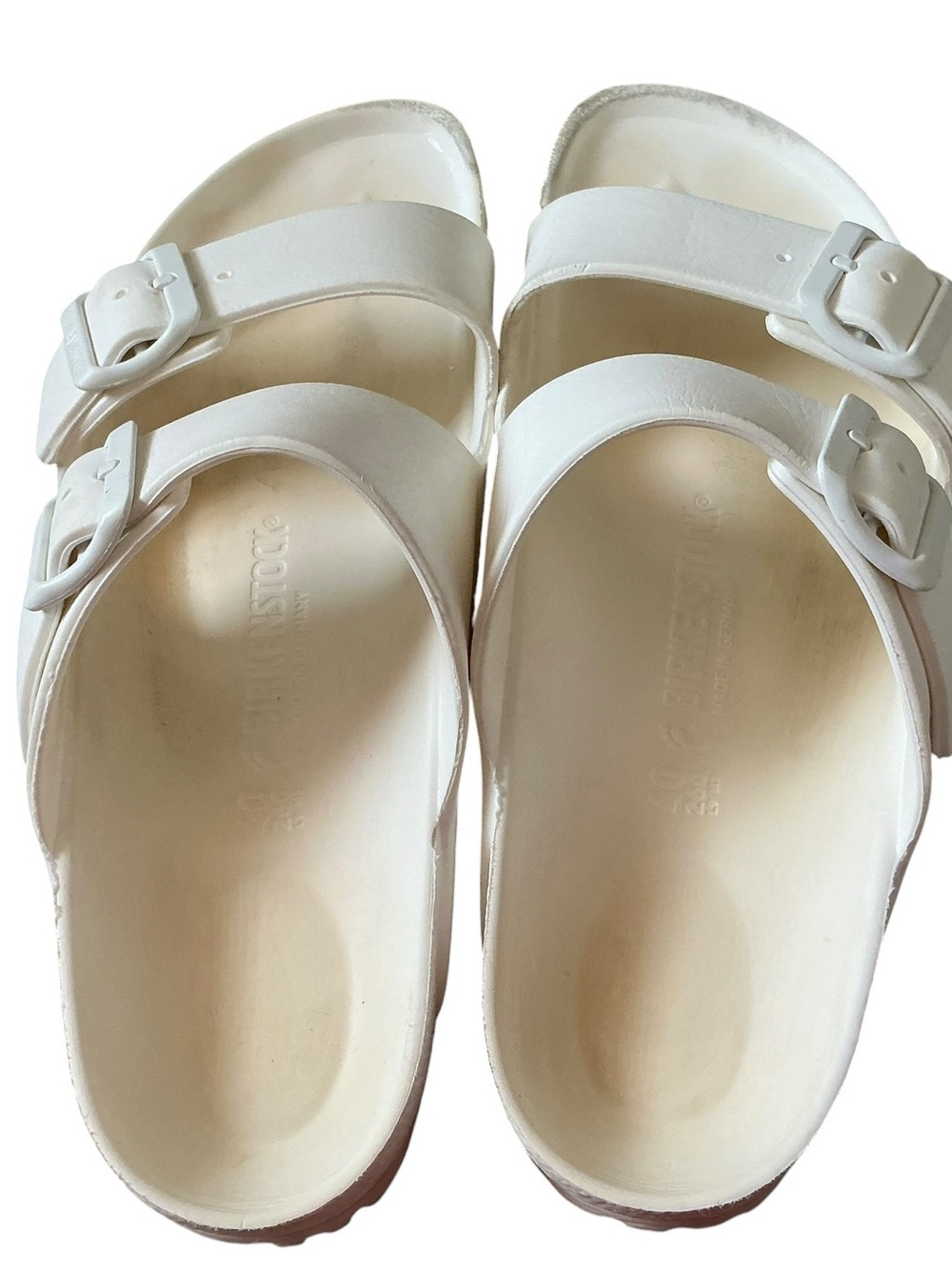 Birkenstock Arizona EVA sandals eggshell white size 40